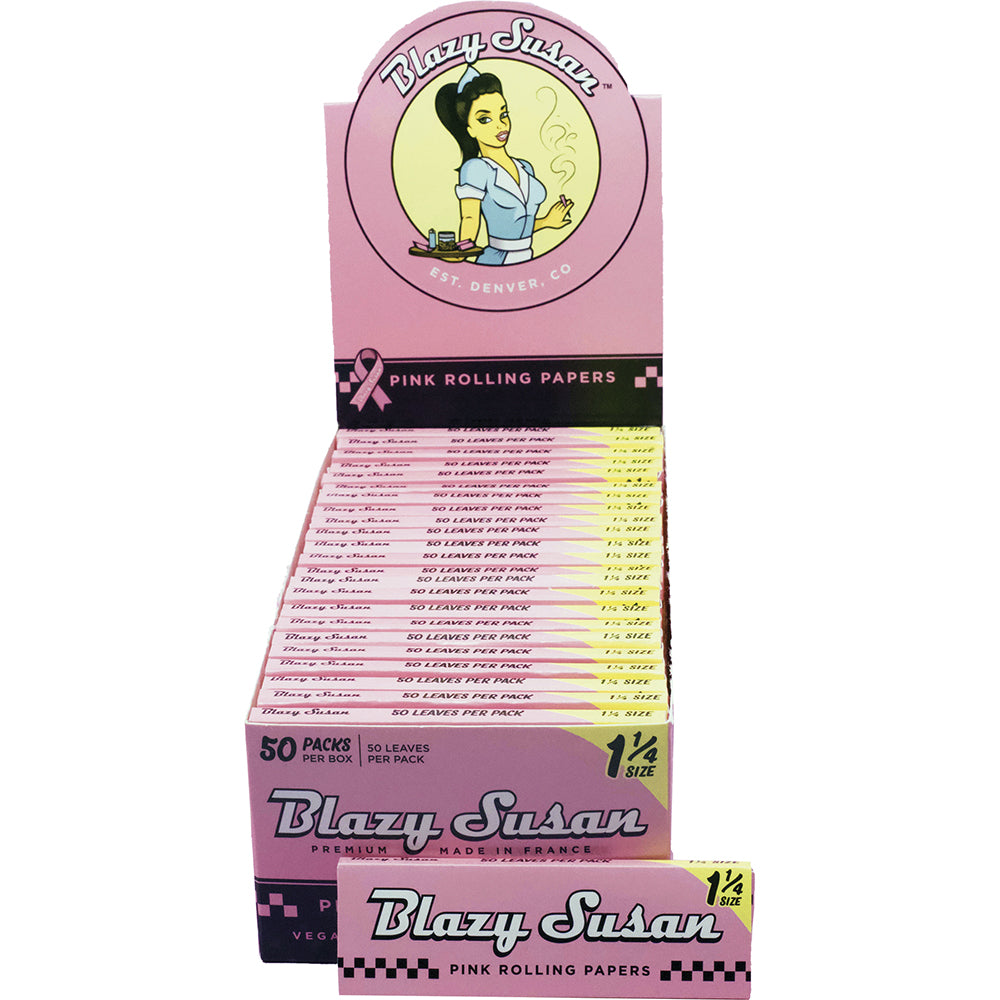 Blazy Susan Pink Rolling Papers (1 1/4 Size)