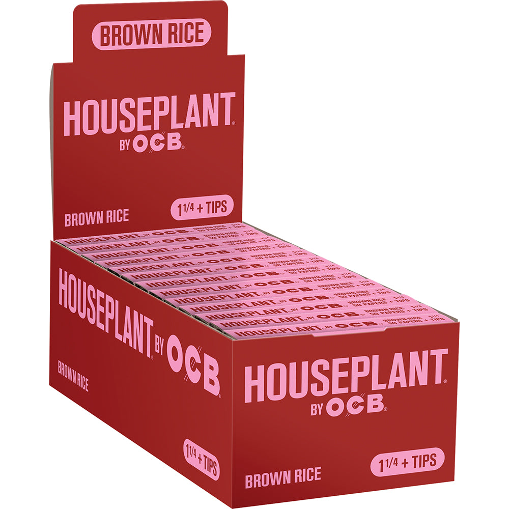 Houseplant Brown Rice 1 1/4 Rolling Papers + Tips